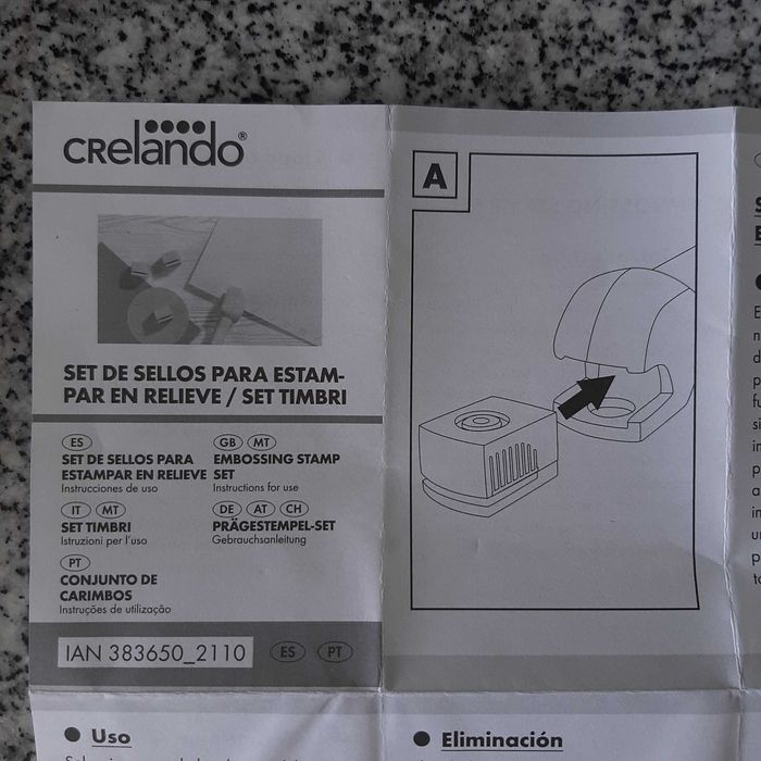 NOVO Conjunto de 10 Carimbos de Relevo