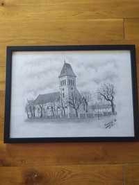 Obraz rysunek - kościół