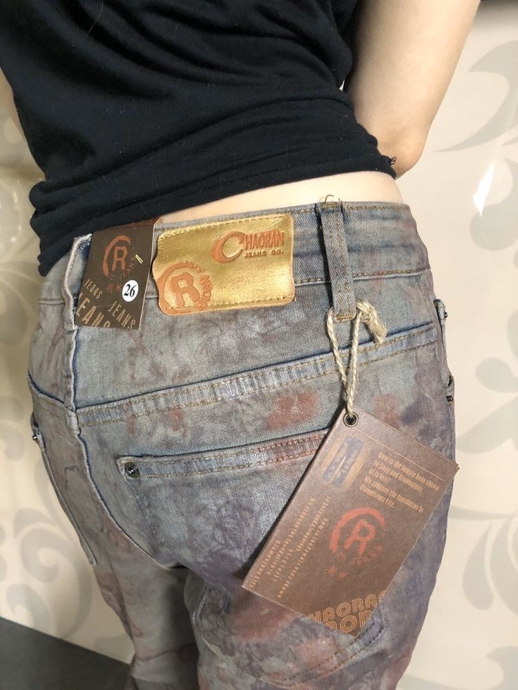 Женские джинсы принт модные США