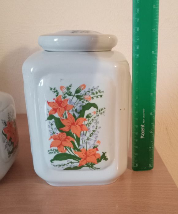 Ёмкость для сыпучих,  3 шт, фарфор