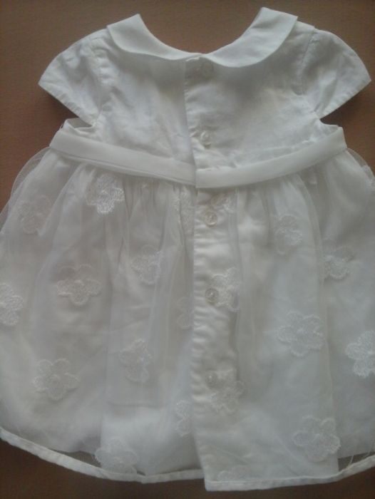 Sukienka mayoral biała do chrztu dziewczynka 4-6 m-ce