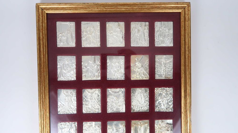 Conjunto de 20 medalhas - paixão de Cristo