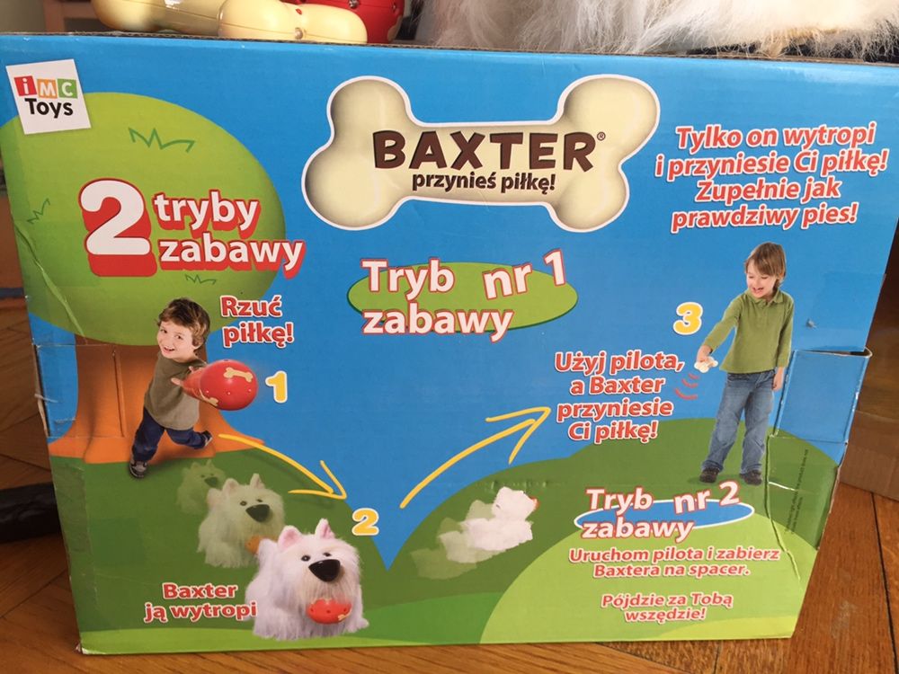 Pies Baxter zabawka interaktywna