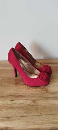 Czerwone czółenka szpilki buty na obcasie Graceland rozmiar 37