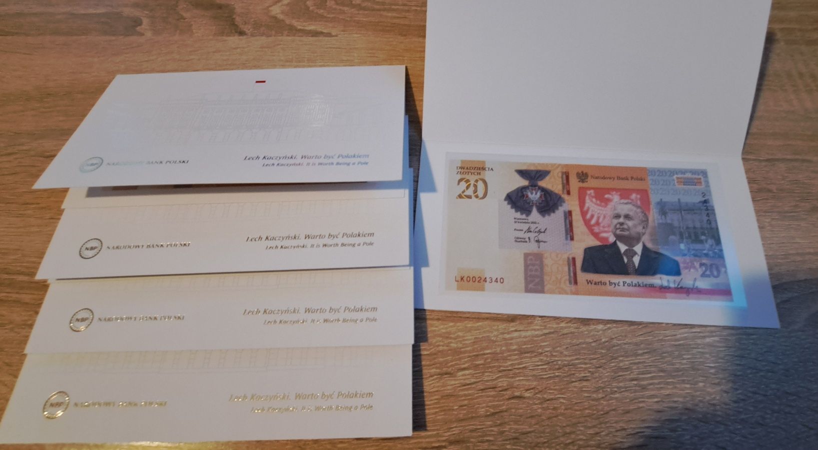 Banknot kolekcjonerski 20 zł Lech Kaczyński 2021 rok