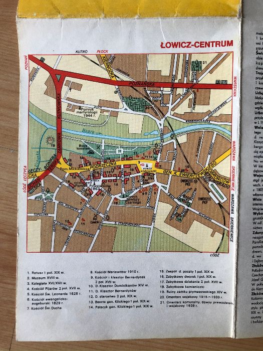 Mapa Ziemia Łowicka, 1978