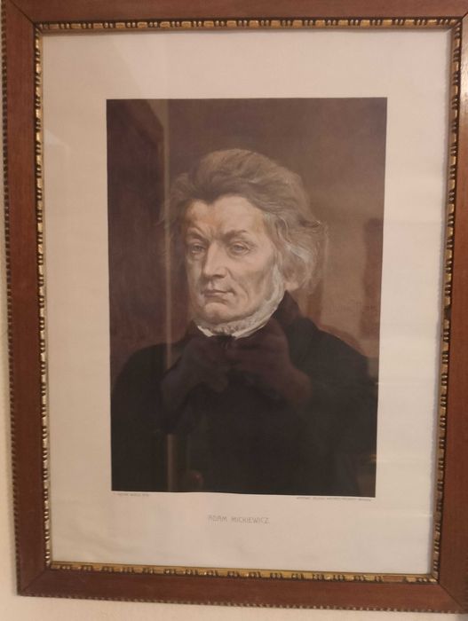 Stare barwne litografie portrety