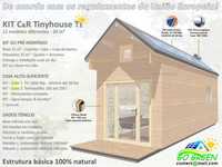 TINY HOUSE C&R Modelo 1 T1 30m² Mezanino PV Solar KIT  Casa de madeira