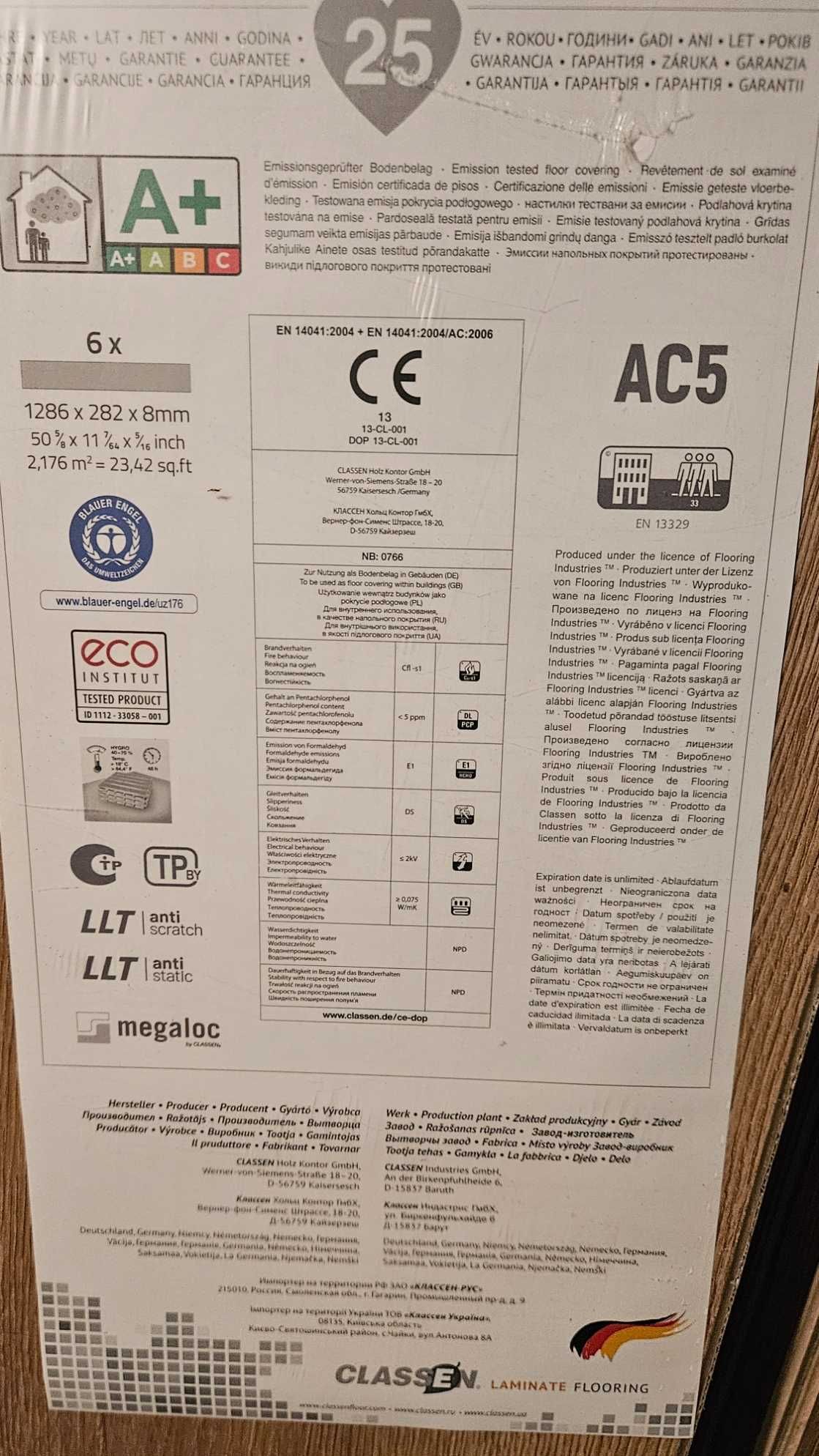 panele podłogowe classen elite 4V dąb cassano