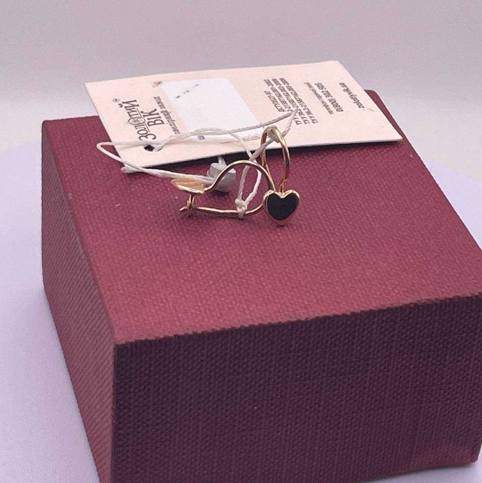 Нові золоті сережки, вага 0,92 грам Арт. 758