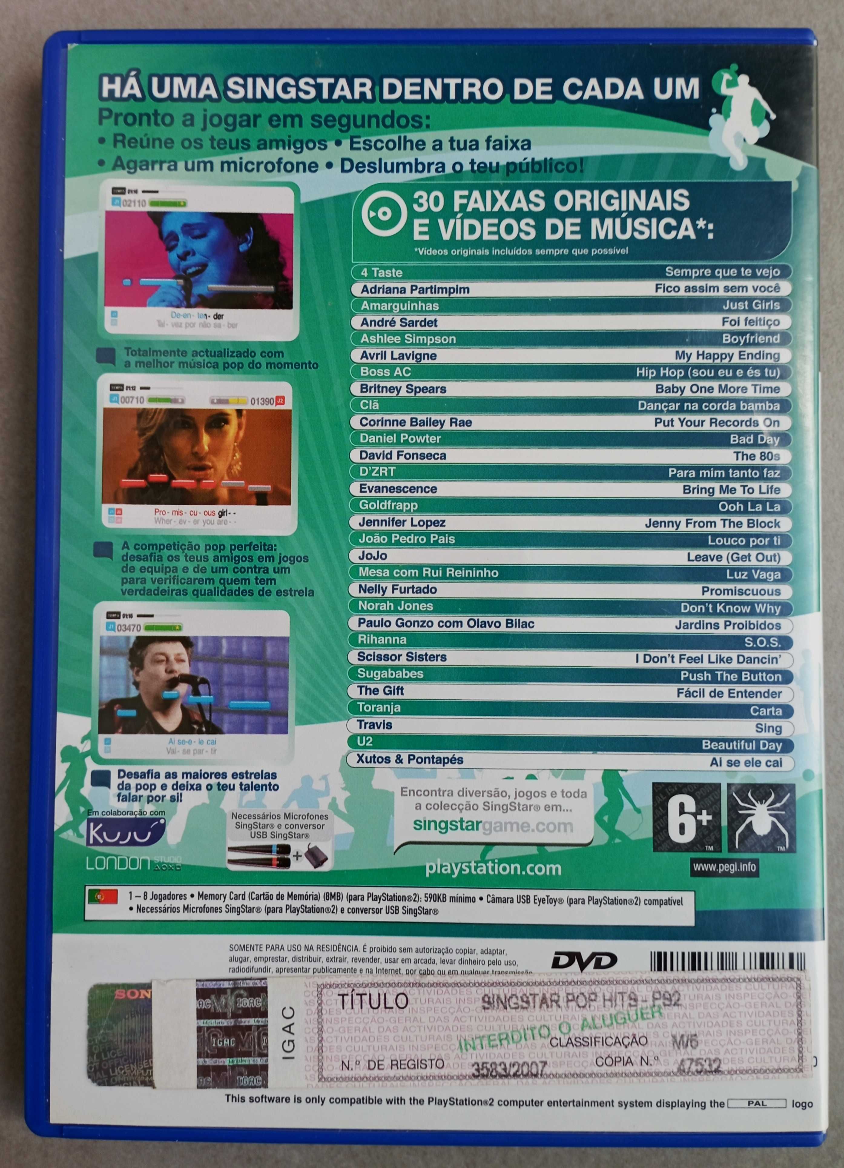 Conjunto Singstar Playstation 2 (PS2)