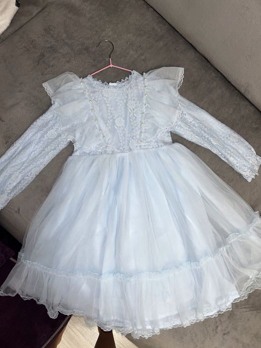 Пышное платье голубое 116 р 4-5 лет 500 грн