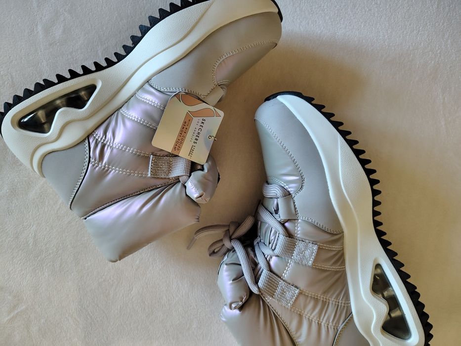 Skechers Uno кросівки, черевики дутики жіночі скечерс.