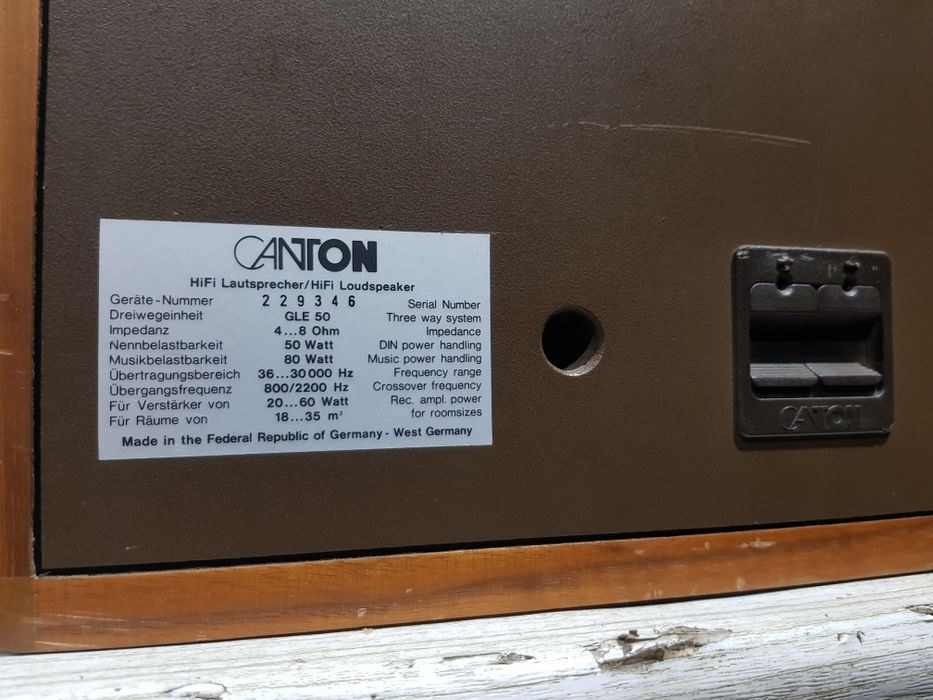 Hi-Fi Акустика CANTON GLE 50, потужність 50/80 Вт, б/у з Німеччини
