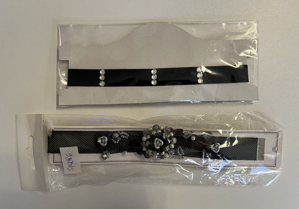 Dwa chokery piękne nowe choker