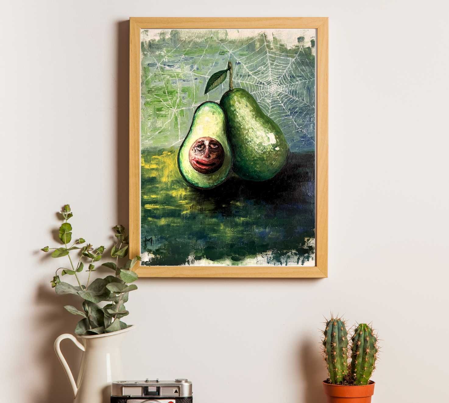 Pintura a óleo sobre tela ''O abacate''