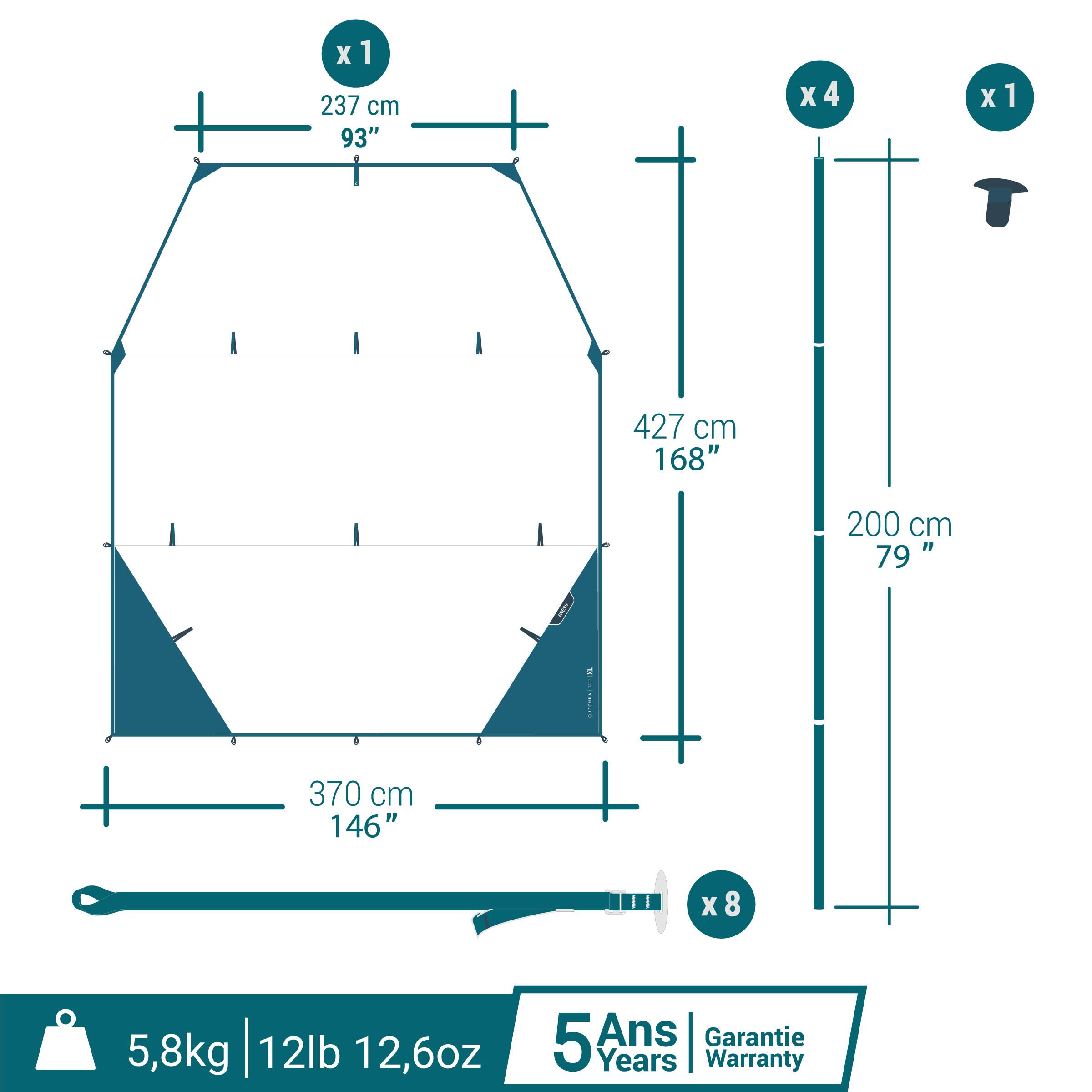 ABRIGO TARP CAMPISMO MULTIFUNÇÕES - FRESH XL