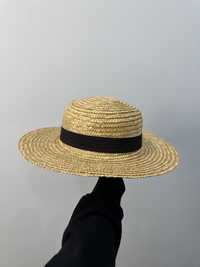 Соломʼяний капелюх стильна шляпка панамка канотьє