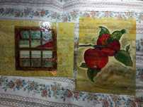 Conjunto de vitrais pintados