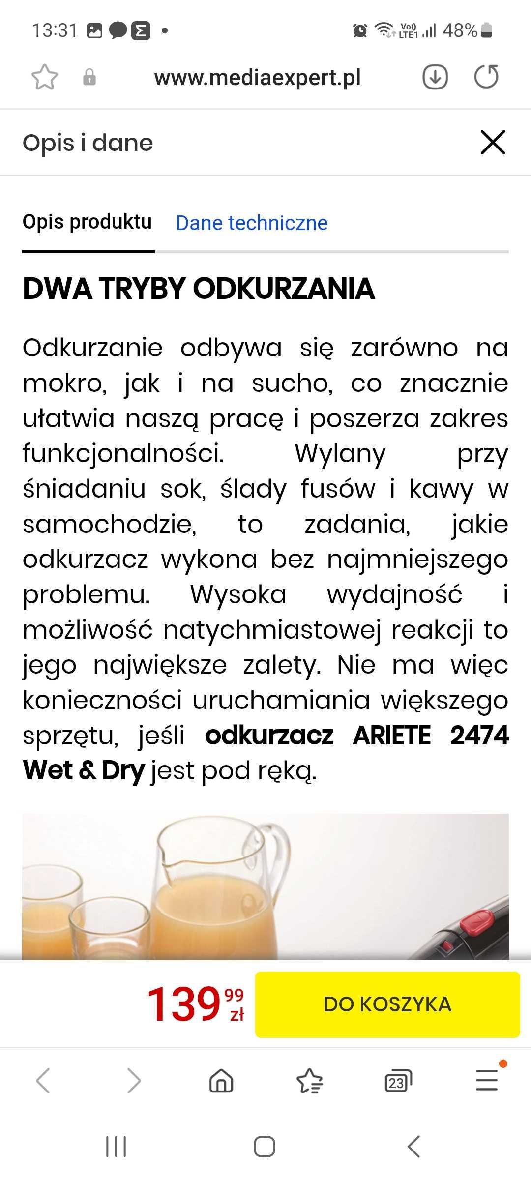 Odkurzacz Ariete 2474
