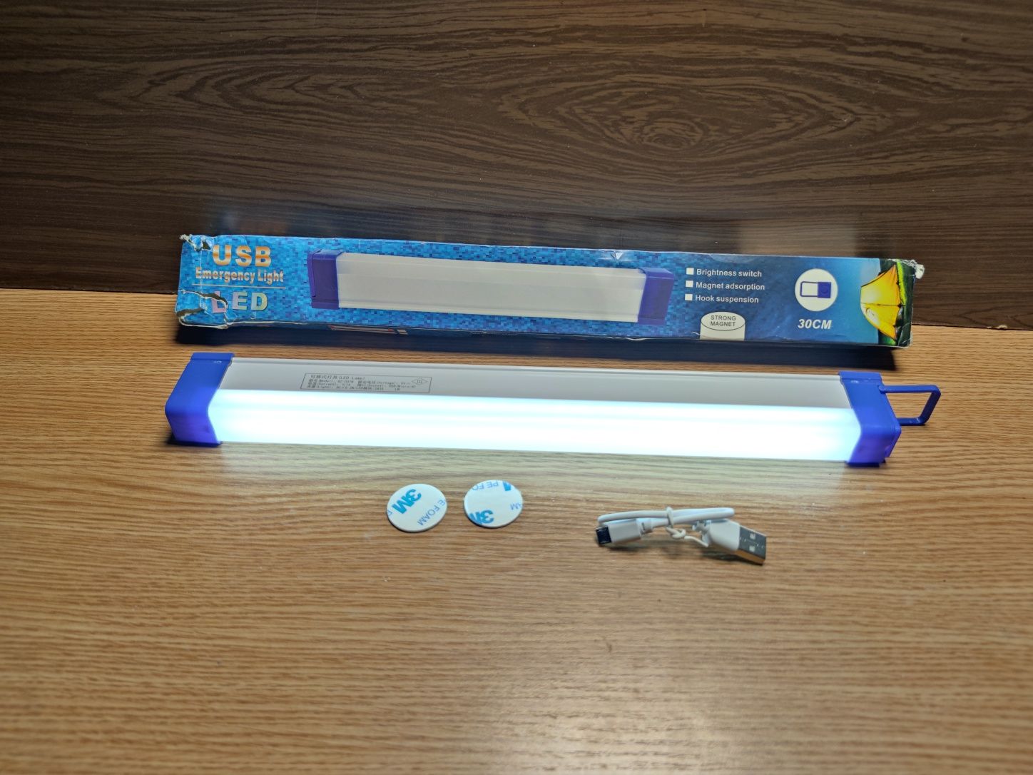 Светильник аккумуляторный 30см LED WHITE 18650