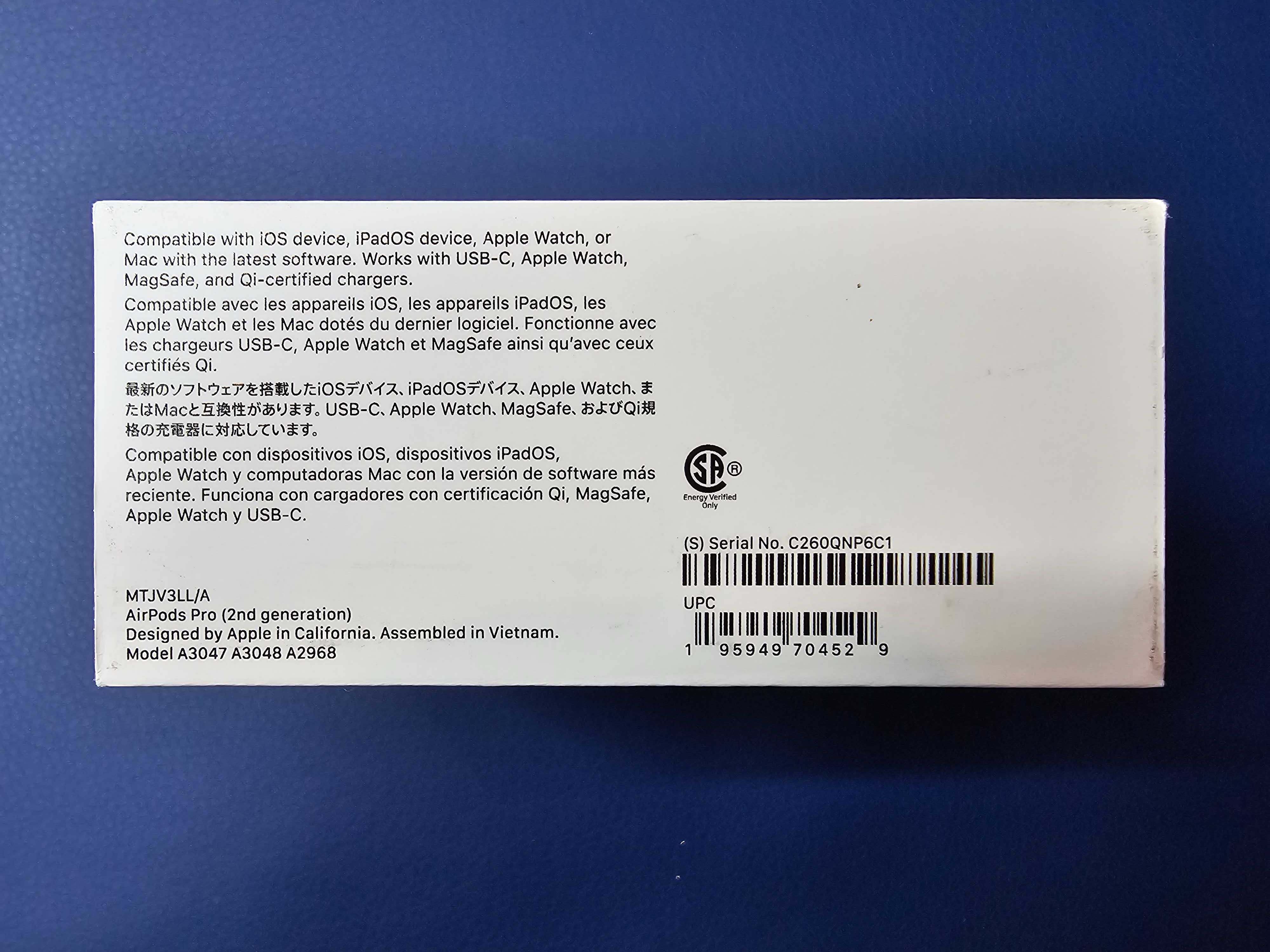 Нові Apple AirPods PRO 2 2nd Gen 2023 H2 Chip, USB-C MTJV3LL Оригінал