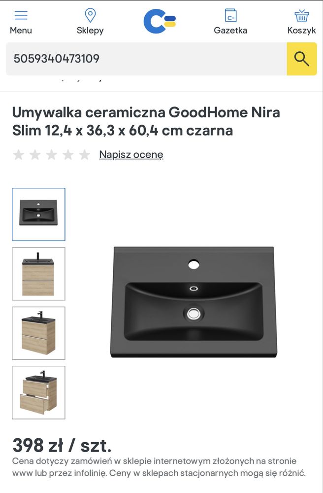 Umywalka ceramiczna
