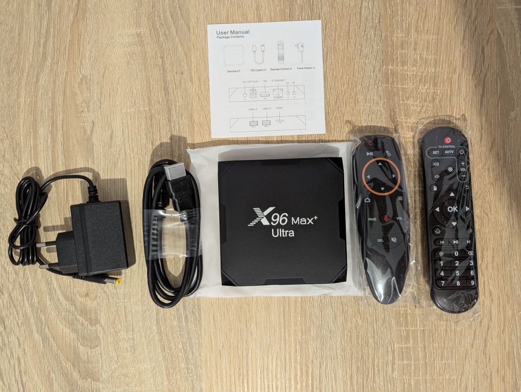 ТВ приставка X96 Max+ Ultra (4/32) з aеропультом G10S.