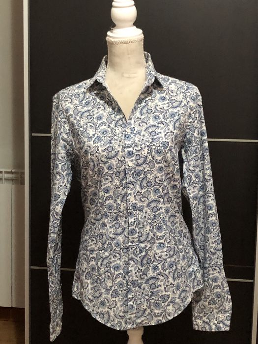 Camisa estampado azul unisexo