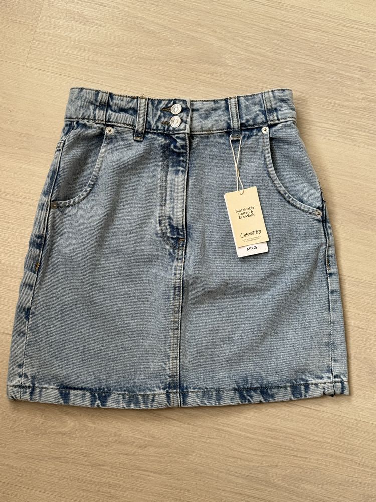 Джинсова спідниця Mango Zara XS S (джинсовая юбка)