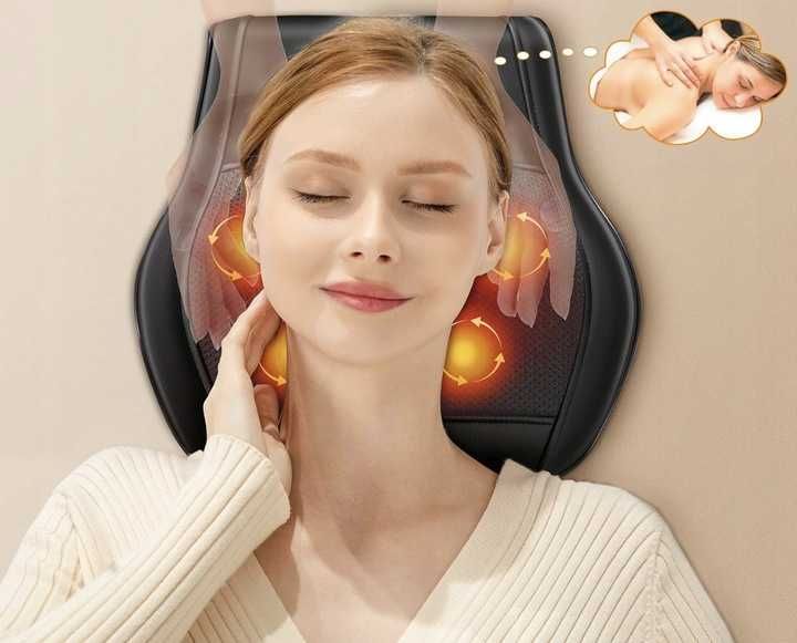 Masażer Shiatsu Brelley z ogrzewaniem i pilotem– Szyja, Plecy, Ramiona