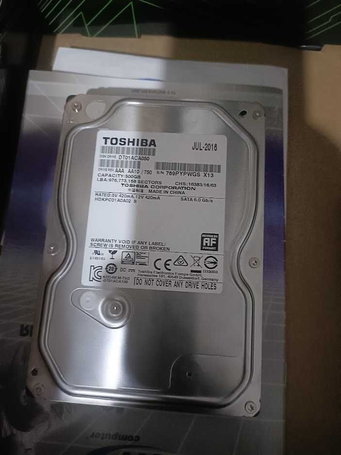 Жорсткий диск Toshiba HDD 3.5" 500 GB 7200RPM SATA3 для ПК