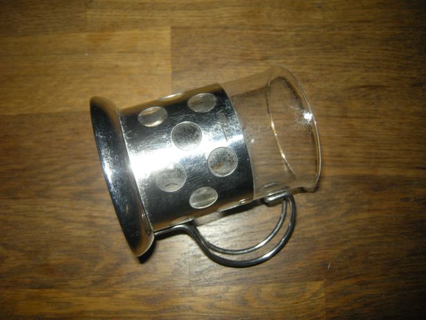 Vinzer чайный стакан с металлическим подстаканником, 250 ml., оригинал