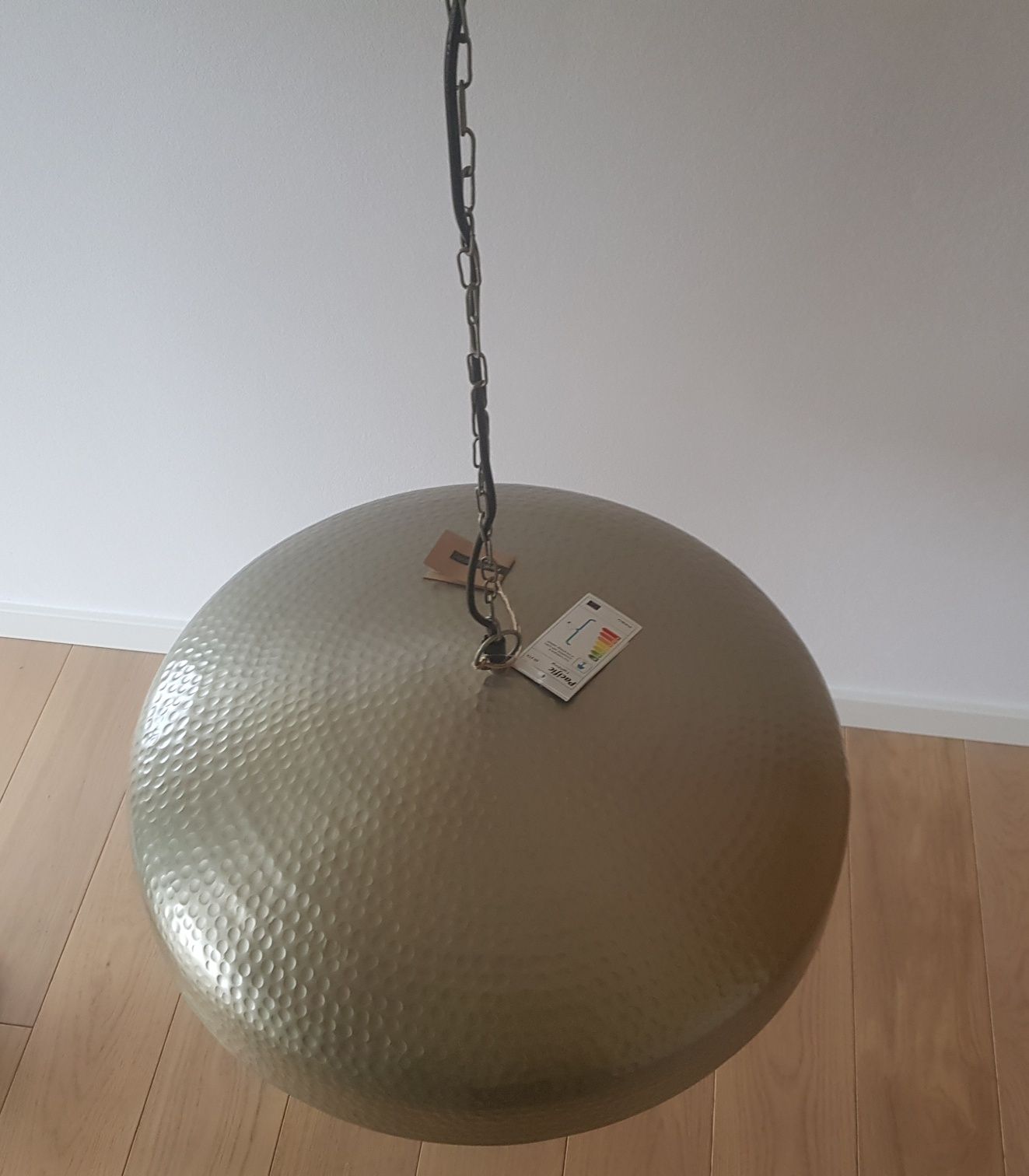 Lampa salon jadalnia złota talerz loft brass tk maxx 2 szt. nowe