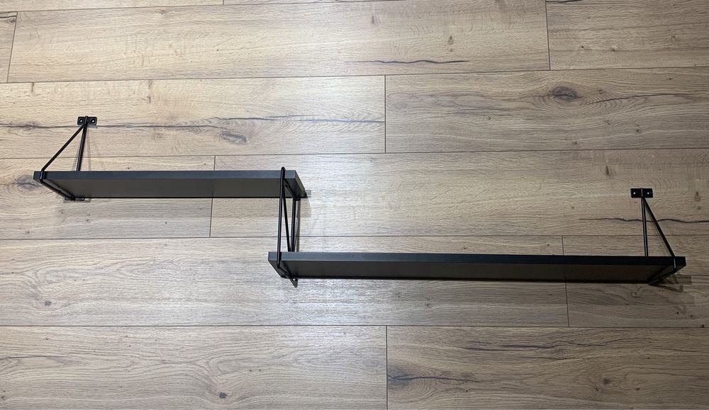 Półka NOWA wisząca czarna - loft