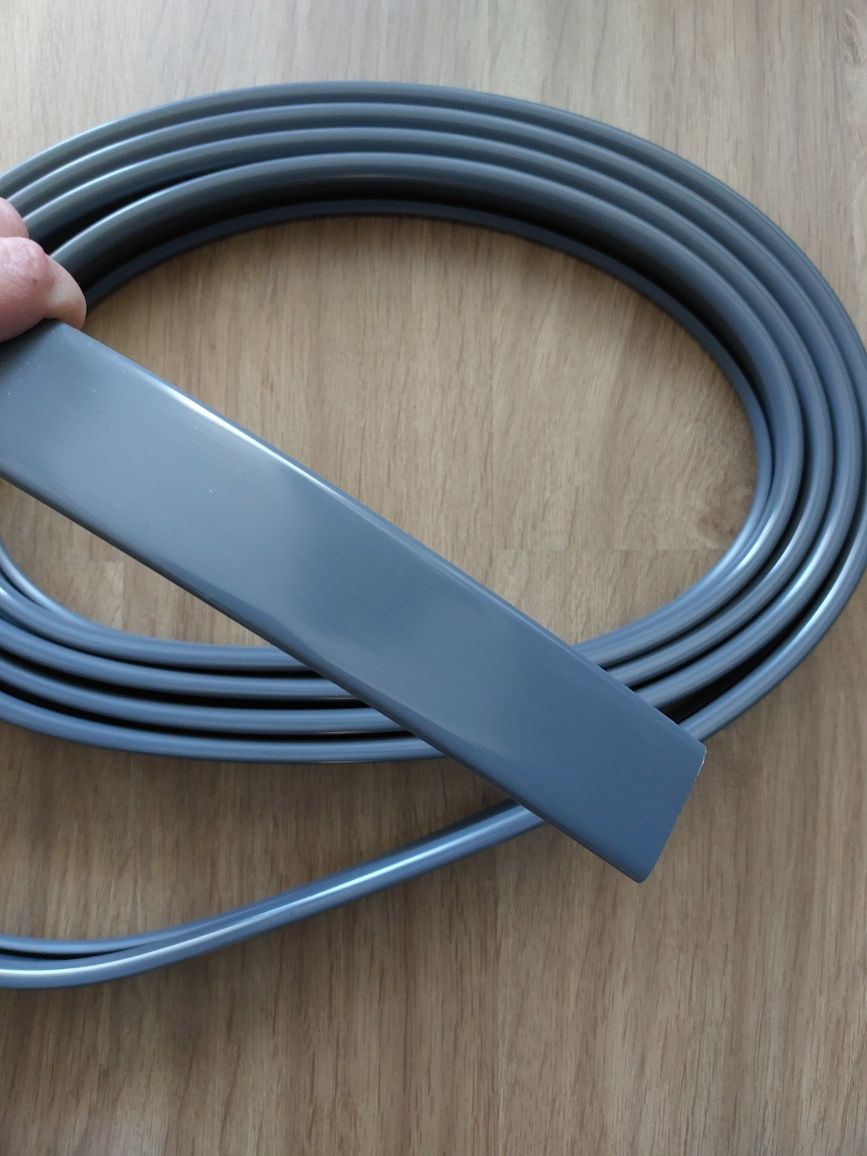 Listwa poręczowa,pochwyt PVC 40x8 ciemny popiel 6 metrów