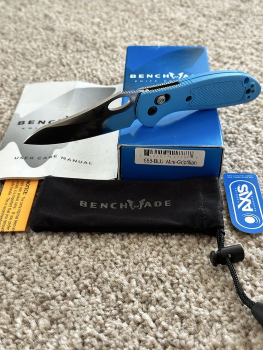 Benchmade 555-BLU Mini-Griptilian 2005 рік. Складний ніж. Оригінал!
