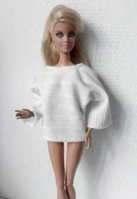 ubranko dla lalki barbie - bluza biała