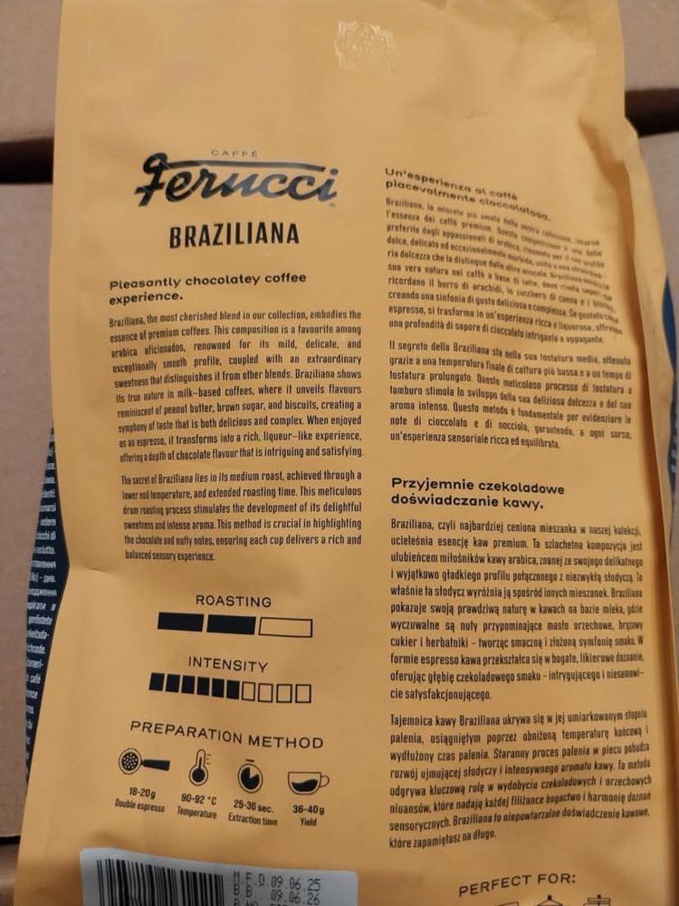 Kawa Ferucci Braziliana espresso 2 x 1kg