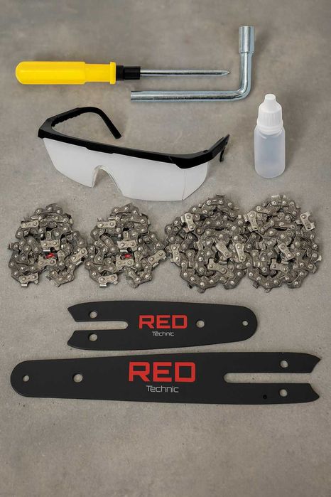 Piła łańcuchowa akumulatorowa gałęziówka, Pilarka, 2x aku + 4x łańcuch