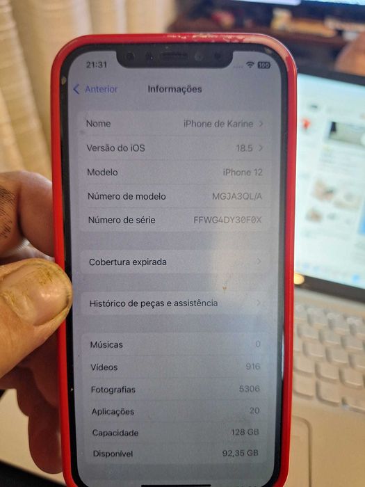 iPhone 12 com 128GB desbloqueado
