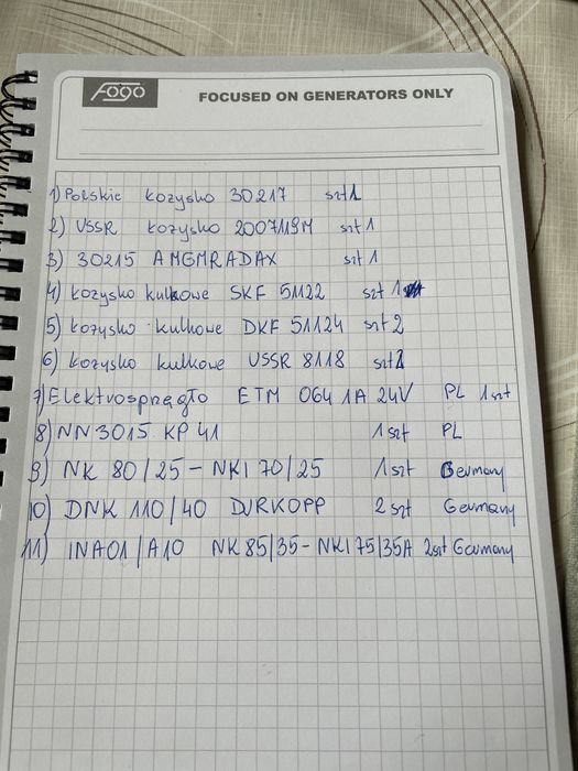 Łożysko różne rodzaje