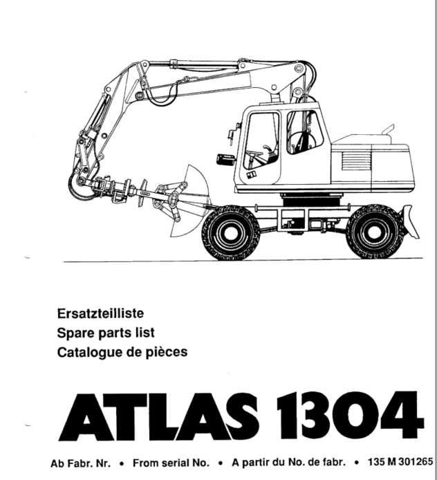 Atlas 1304/K Schematy budowy/ Katalog części/ Kołowe/Gąsienicowe