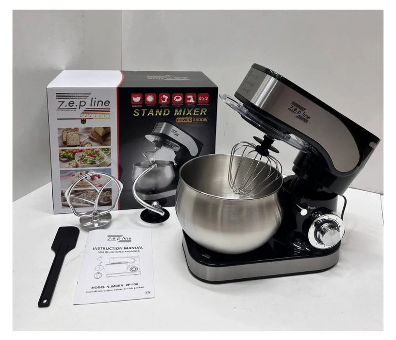 Тістоміс 3500вт 6л 4в1 з нержавіючої сталі / міксер