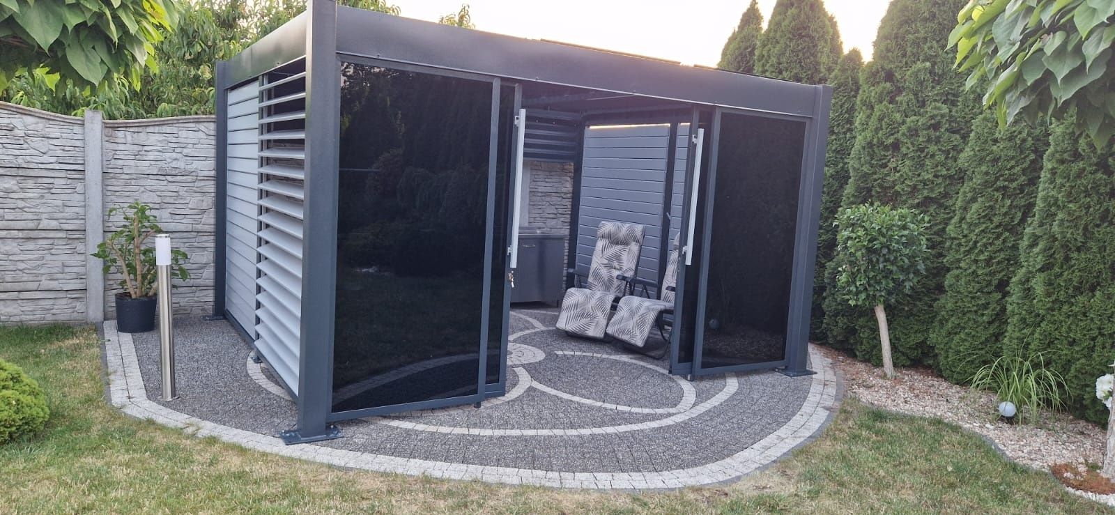 pergola carport altana wiata ogrod zaluzja system szklo szyba