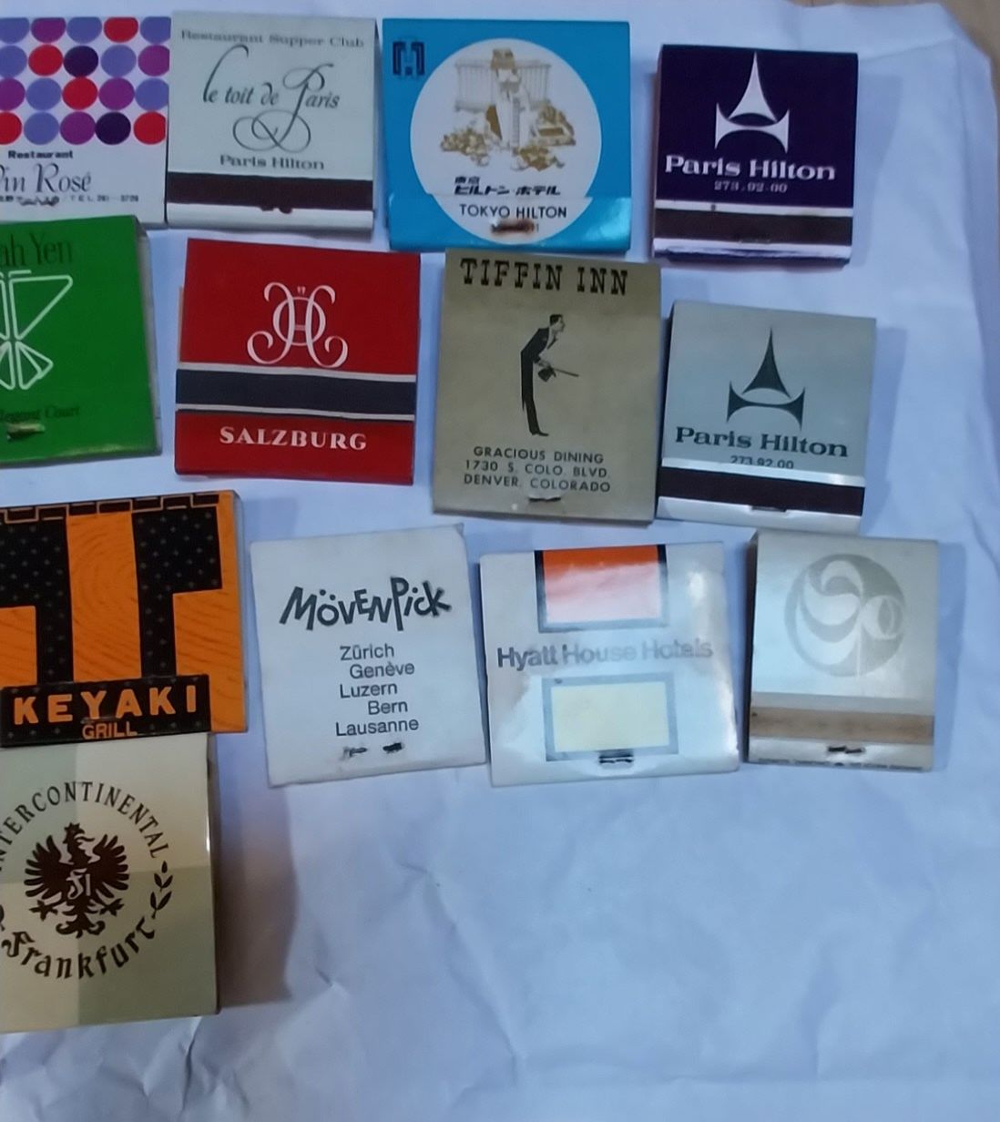 Lote de 17 carteiras de fósforos antigos para coleção