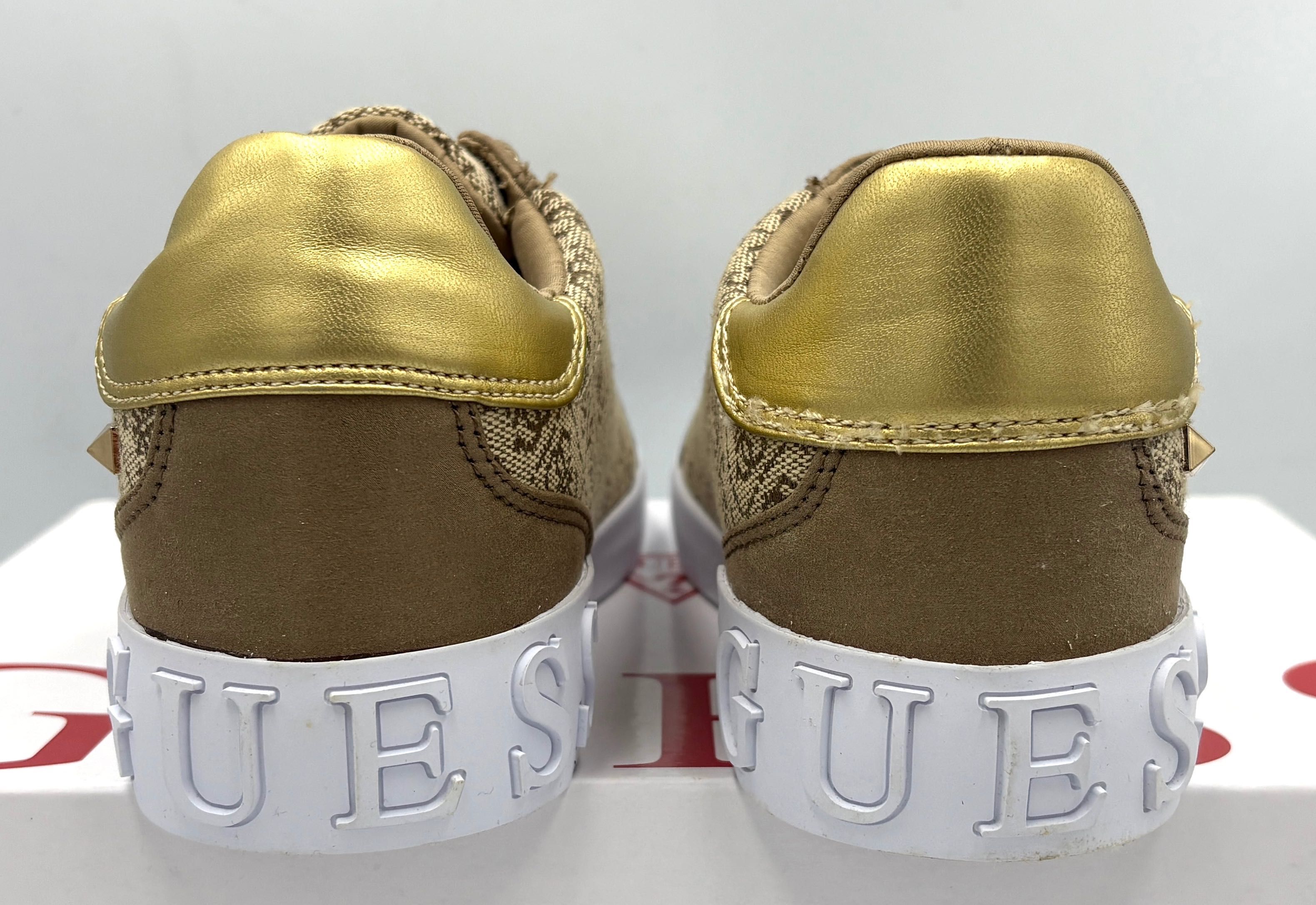 ‼️Nowe oryginalne trampki sneakersy GUESS Puxly2 beżowe 37 AZ 039