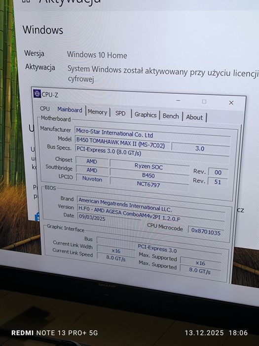 MSI B450 Tomahawk Max II AM4 Win10/11
