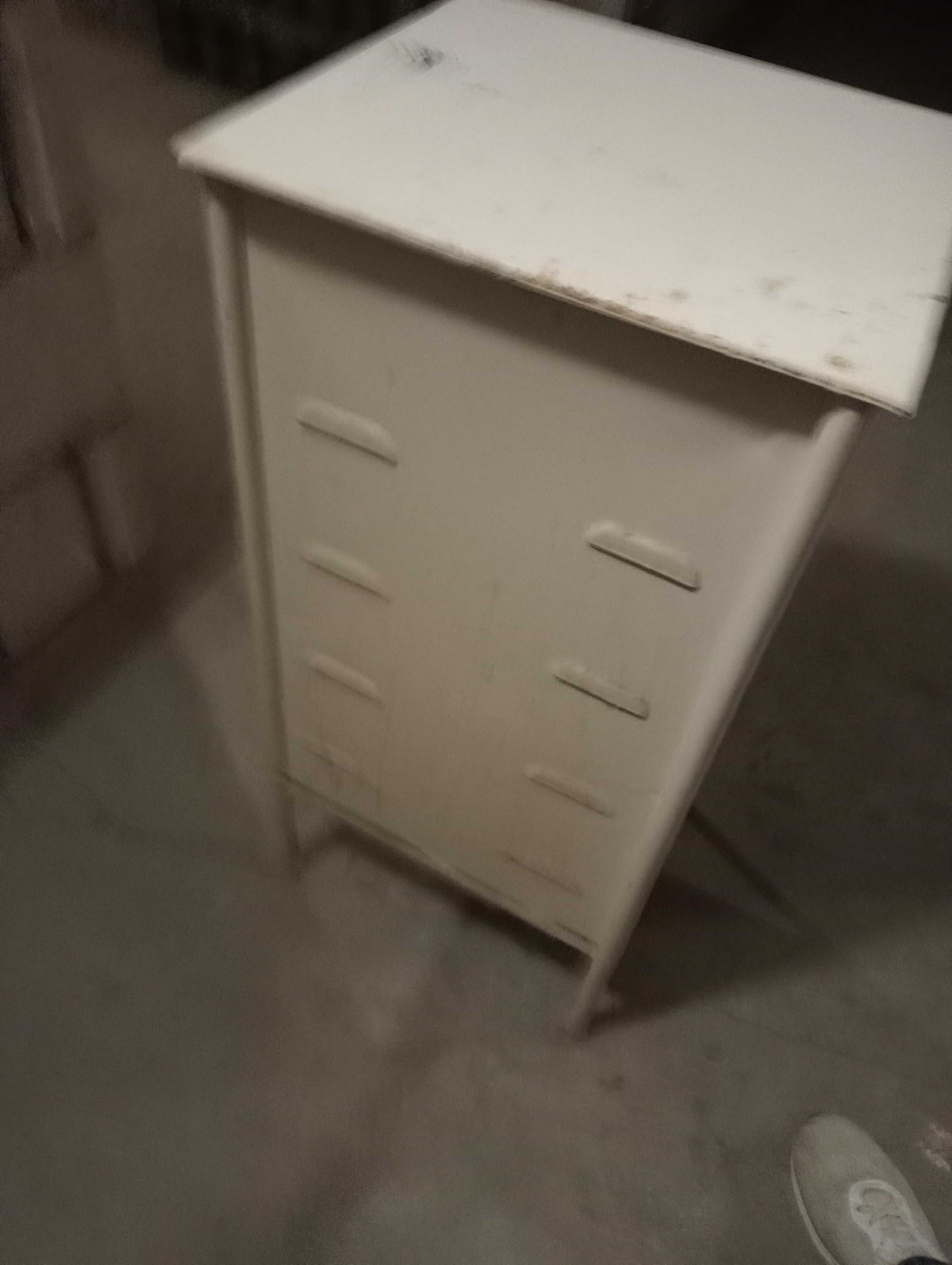 Szafka metalowa biała PRL