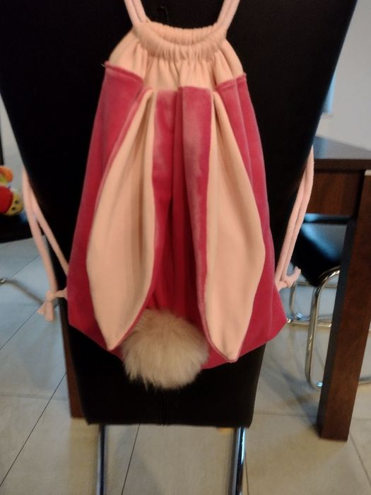 Workoplecak plecak worek z uszami królika handmade Wielkanoc